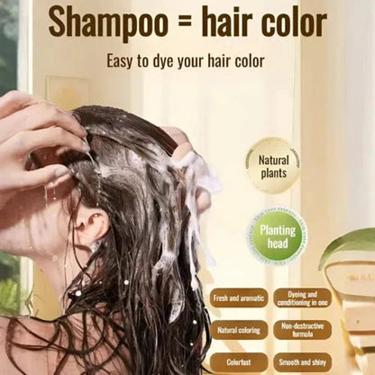 ✨Japanese Long Lasting Natural Hair Dye Shampoo Buy 1 Get 2 🔥