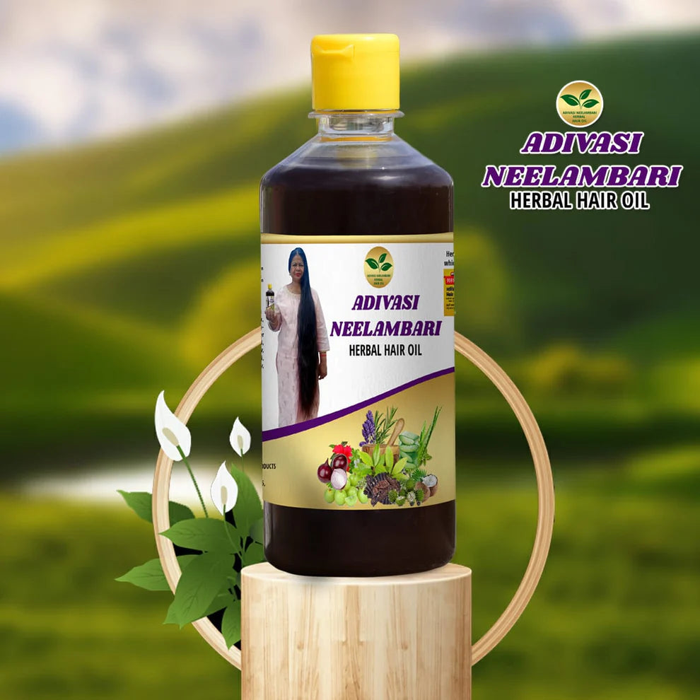 ORIGINAL ADIVASI NEELGIRI HERBAL HAIR OIL - DIRECTLY FROM KARNATAKA MYSORE (BUY 1 GET 1 FREE)